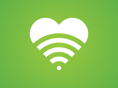 Wireless Health Icon graphic health heart illustration logo love wifi wireless