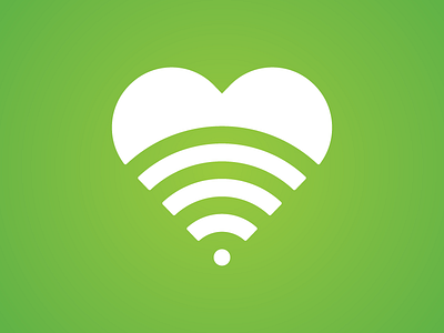 Wireless Health Icon graphic health heart illustration logo love wifi wireless