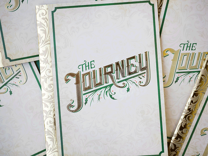 The Journey Booklet booklet christmas church classic gold illustrator jesus journey pattern photoshop vector vintage