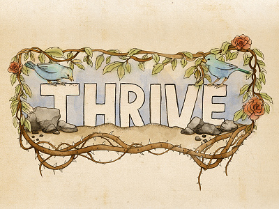 Thrive - Parable of the Sower Videos bible church handdrawn illustration nature roses sower thrive watercolor