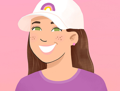 New Avatar! avatar cute cute illustration digitalart drawing girly illustraion pink portrait procreate profile rainbow