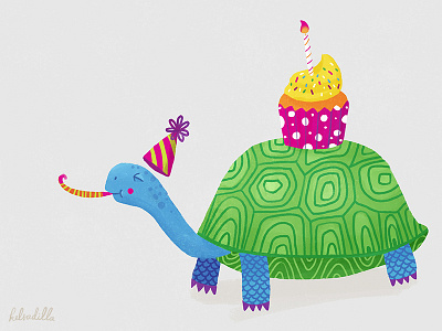 Birthday Turtle birthday colorful cute happybirthday illustration illustrator kelsadilla pattern photoshop turtle