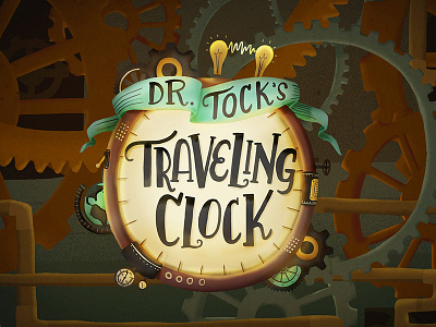 Time Travel Logo church clock copper gears illustration illustrator kelsadilla kidspring newspring photoshop steampunk