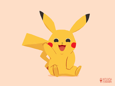 Pikachu adorable cartoon childrensillustration cute illustrate illustration kidart photoshop pikachu pokemon pokemongo