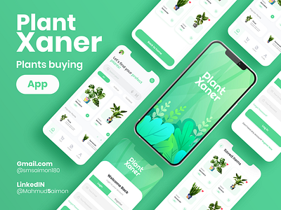 Simple Plants Buying App agency app buying creative design graphic design green illustration modern new plantapp plantappdesign plantapps plantappui plantbuyingapp plants plantsapp ui uiforplantapp