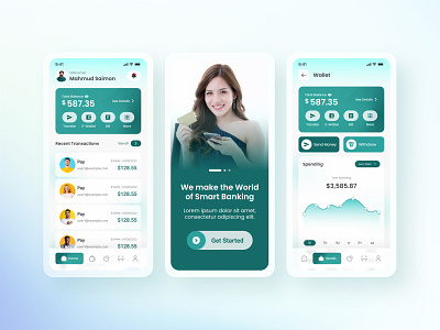 PayBird - Mobile Banking App agency banking app business card creative design figma finance app fintech app modern ui ui mobile app