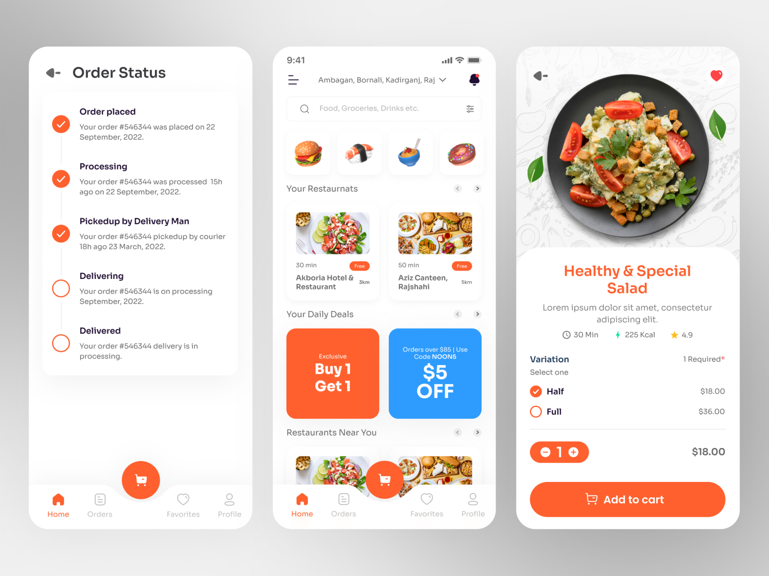 FoodBee - Food Delivery App by Sultan Mahmud for Netro Systems on Dribbble