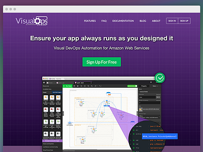 VisualOps cloud computing devops ide landing page madeiracloud visualops