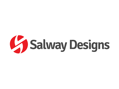 Final Revision of the New Salway Designs Logo 2d black circle corporate gray logo professional red sd two color white
