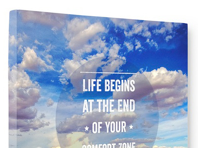 Life Begins at The End of Your Comfort Zone canvas quo