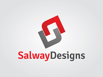 Salway Designs New Logo Concept clean corporate gray professional red simple two color