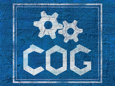 "Cog" font Idea blue cobolt cog cream font machine wash deluxe paint portal2 retro rough texture white wolfenstein
