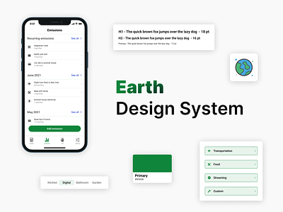 Earth Design System android app climate breakdown climate change design system download figma free ios kit open source ui ux