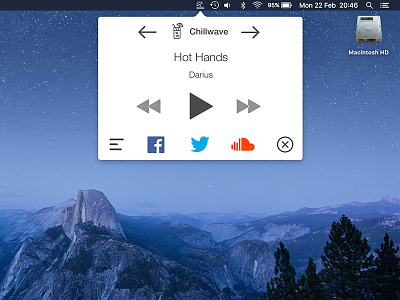 Handpicked music app mac minimal music nspopover osx player soundcloud