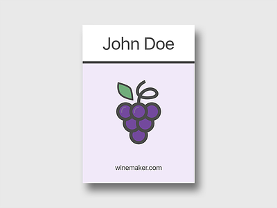 Visit Card john doe visit card wine winemaker