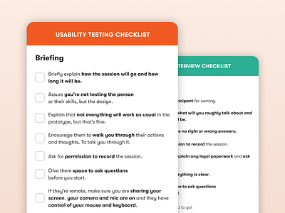 User Research Checklists checklist resource user research ux