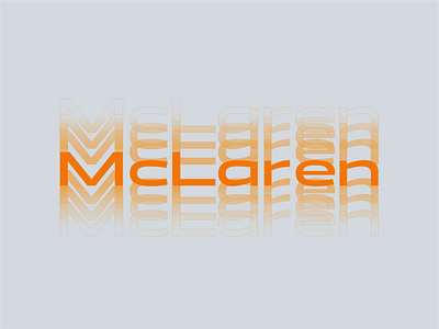 McLaren Typographic Art graphic design logo poster typograhy vector