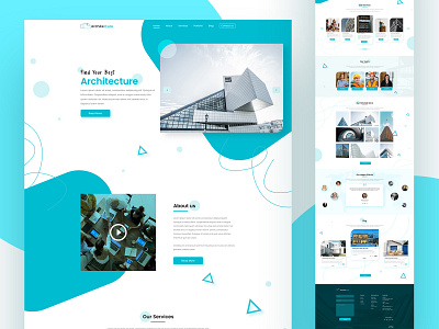 Architecture Landing Page architecture architecture website best website design landing page landing page design landing page psd psd template ui deisgn ui designer ui ux ui ux design ui ux designer uiux user experience ux user interface web web builder webdesign website website design