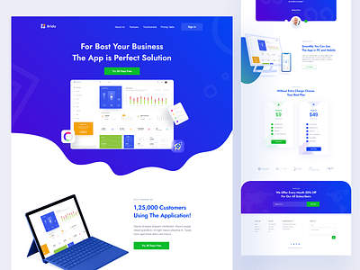 Brido - App & Saas Landing Page Design by Shafiqul Islam 🌱 on Dribbble