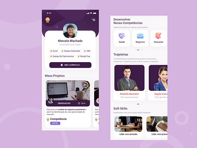 Online Learning App android application course creative e learning illustration ios landing page learning minimal mobile app online study ui design userinterface ux design