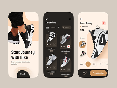E-Commerce Mobile App android app application apps buy cart clothing creative ecommerce ecommerce shop figma ios mobile app onboarding online shop photoshop sell shoes shop splash screen