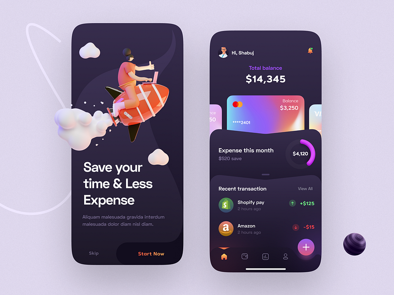 Finance Mobile App Interface By Shafiqul Islam 🌱 For Qclay On Dribbble