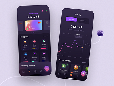 Finance Mobile App Interface by Shafiqul Islam 🌱 for QClay on Dribbble