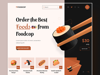FOODCOP - Webpage design