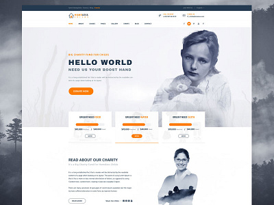 Homeless Childs - Charity Web Template charity fund charity template grid psd design psd template responsive template web template