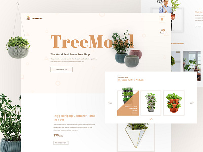 TreeMond Decor Tree Sell Page graphics design product sell page slider ui design ux design web template