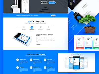 Drimo Apps Landing Page_02 apps graphics design hosting landing page mock up product page saas ui design ux design web template