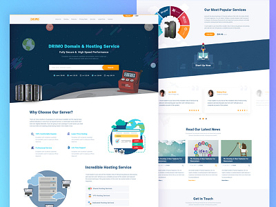 Drimo - Domain & Hosting Landing Page