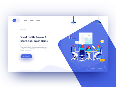 Web UI Experimental Project 4th color concept design illustration landing page minimal practice slider ui web template