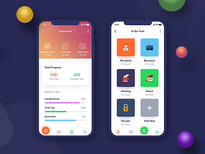 To Do Task - App Concept Redesign android application apps design gradient color ios screen iphone x screen minimal app mobile apps screen to do task uiux