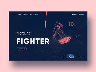 Surfing Ride - Web UI Experiment Project color concept design landing page minimal photography slider surfing ride ui web template