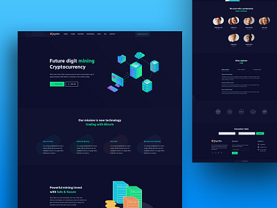 DigitMin - Cryptocurrency Landing Page bitcoin bitcoin mining blockchain consulting crypto crypto trading cryptocurrency currency exchange digital currencies ico uiux