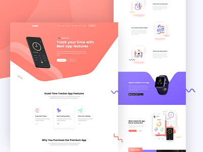 Duzel - App Landing page Design