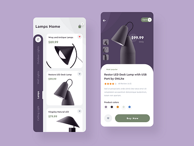 Lamps Sales E-commerce iOS App