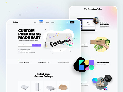 Fatbox - Homepage b2c box homepage landing page packaging saas ui ux web design