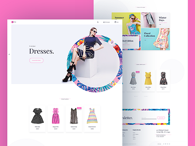 Nova Theme - Homepage bigcommerce bootstrap dress ecommerce fashion floral homepage nova summer theme winter