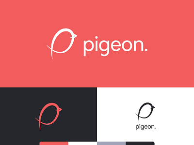 Pigeon Logo brand business font identity letters logo logo design logotype mark pigeon typography web app