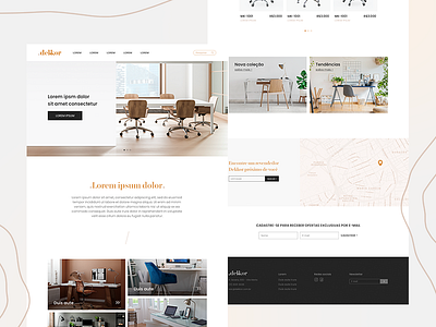 Dekkor. furniture homepage officechairs ui ux web design website