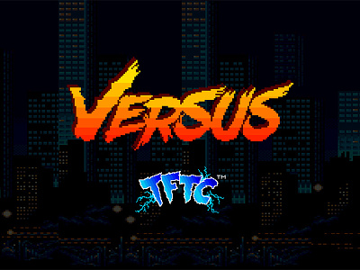 VERSUS . Youtube concept 16-bit 8-bit art brand branding design fighter graphic logo pixel versus video game