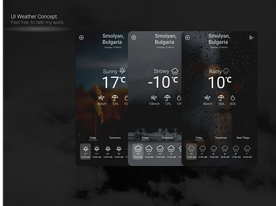 UI Weather Concept adobe xd app design figma icon minimal my work sunny weather ui ui design weather weather app