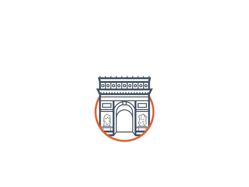 The Arc de Triomphe de l'Étoile - ICON + ANIMATION animation bigben flat gif icon icon design illustrator ui vector vietnam ux