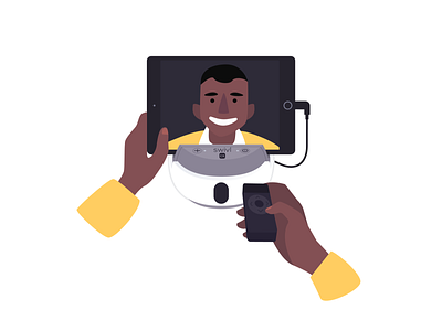 Swivl Robot branding clean cleandesign design dribbble illustration interaction light vector