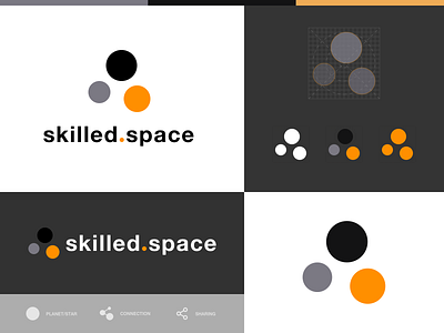 skilled.space branding clean design illustration light logo mobile swivl typography vector