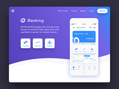 Banking App amazon application clean colours gradient home illustration interaction ios online store prototype ui ux user experience user interface
