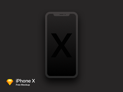 iPhone X Mockup Freebie dark free freebie iphone iphonex mockup sketch white x