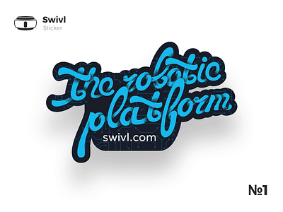 Swivl Sticker font goswivl gradient robot roboticplatform sticker swivl top